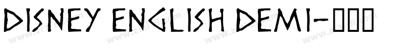 Disney English Demi字体转换